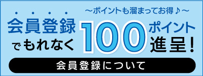 会員登録で100ポイント進呈